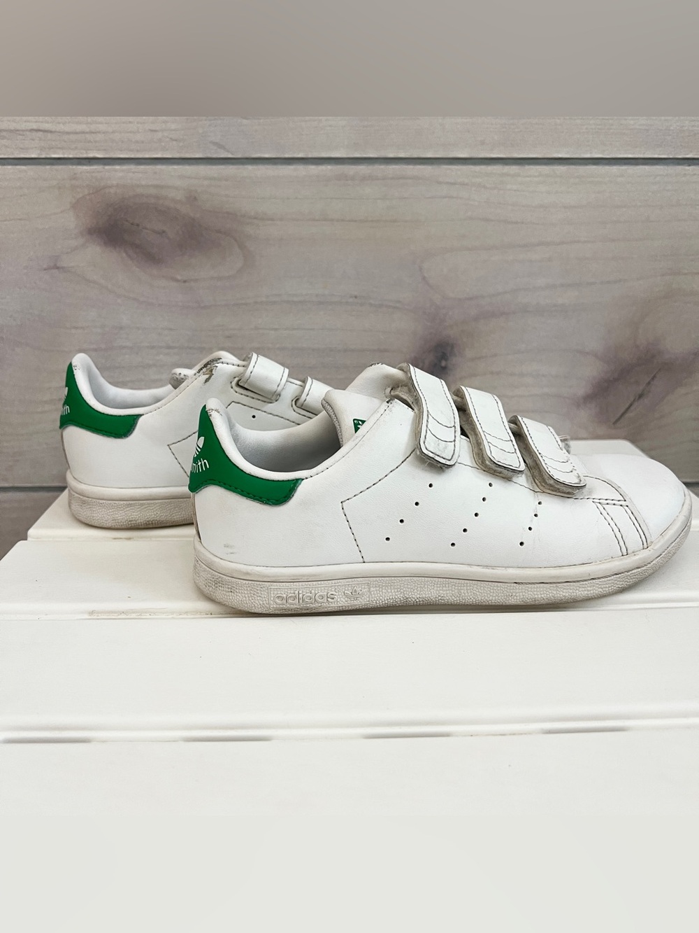 Adidas Stan Smith Shoes Green And White Size 13K Toddler Leather Sneakers